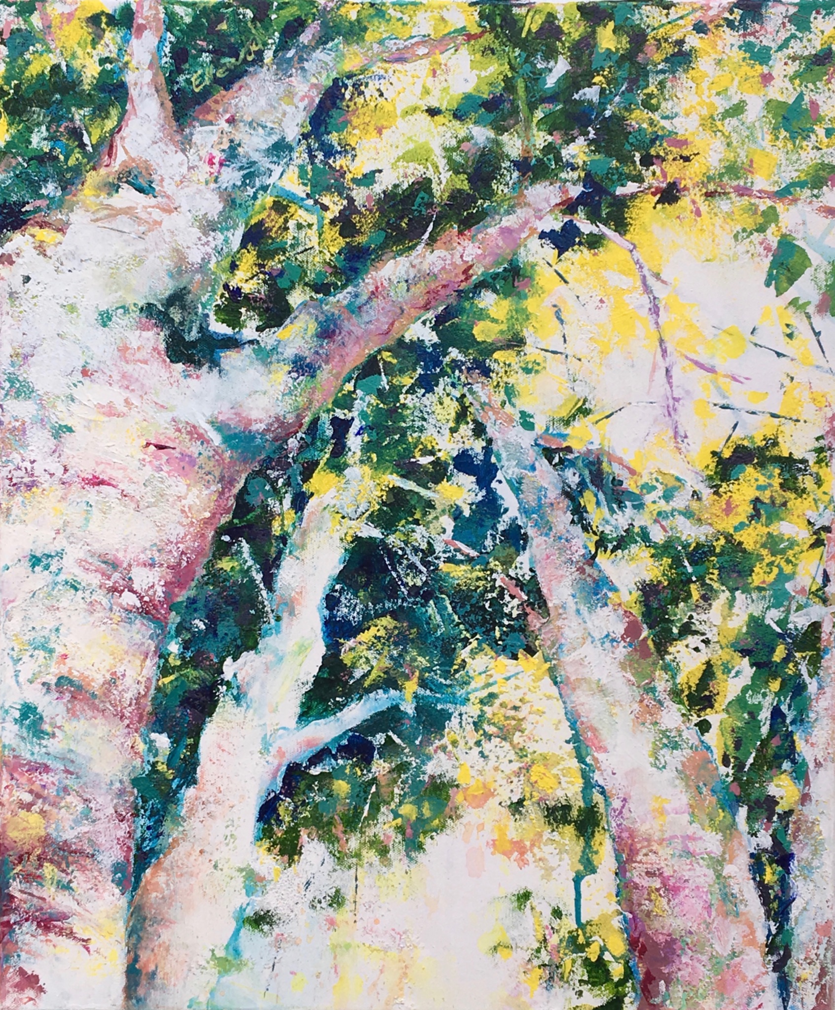 Blick nach oben Acryl auf Leinwand